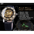 Top Brand Winner Fashion Golden Retro Watch Mens Mechanical Skeleton Diamond Display Luxury Wrist Watch Clock Relogio Masculin